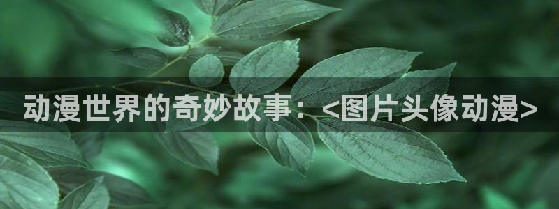 age动漫网上看：动漫世界的奇妙故事：<图片头像动漫>